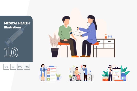 10 Medical Health Illustrations & Graphics