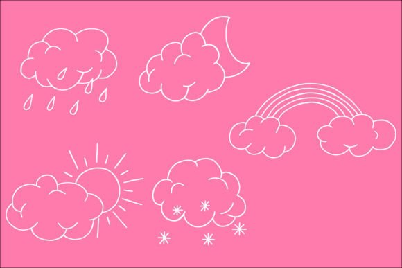 5 Doodle Weather Illustrations for Brand Graphics