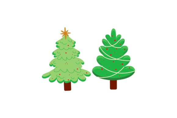 Christmas Tree Set Illustrations & Graphics Review