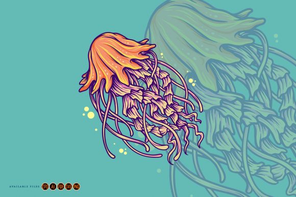 Cute JellyFish Graphics & Illustrations Review