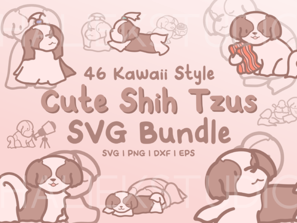 Cute Shih Tzus SVG Illustrations: Graphics Review