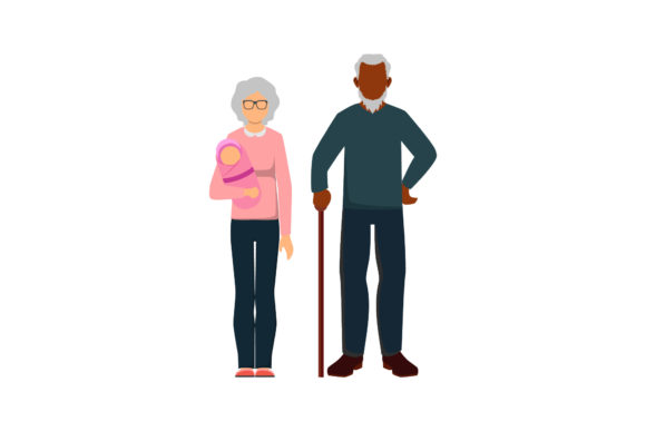 Families Family Member Illustrations for Graphics