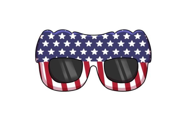 Glasses 4th of July Icons Illustrations Graphics