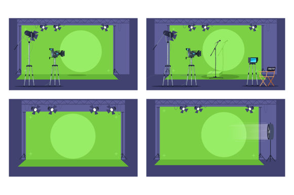 Green Screen Semi Flat Illustrations Review