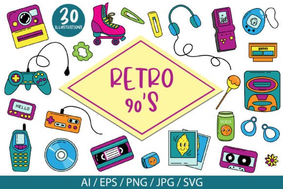 Retro 90s Graphics and Illustrations Review